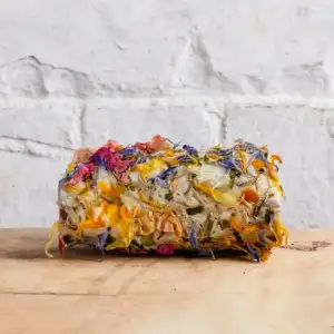 Mini Goat Log with Flowers 100g