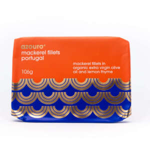 Azouro Mackerel Fillets in Organic Extra Virgin Olive Oil, Lemon Thyme 106g