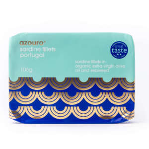Azouro Sardine Fillets in Organic Extra Virgin Olive Oil & Seaweed 106g