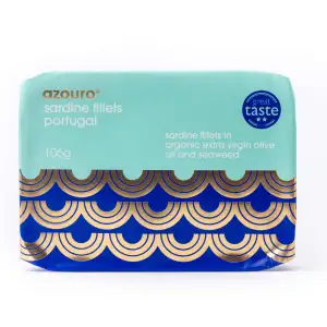 Azouro Sardine Fillets in Organic Extra Virgin Olive Oil & Seaweed 106g