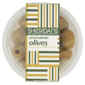 Sheridans Pitted Green Halkidiki Olives 180g