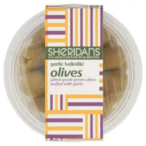 Sheridans Garlic Stuffed Halkidiki Olives 180g