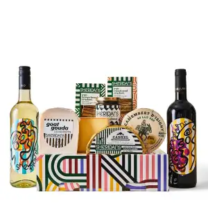 Cheese, Chutney & Cracker Hamper With Wine